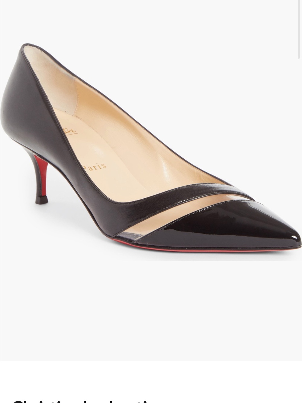 Black Pointed-Toe Patent Leather Pumps - Designer